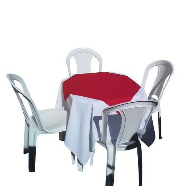 Aluguel Jogo Mesa Redonda Plástico com 4 Cadeiras – Cabral Festas Locações